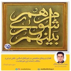 فقدان نیروهای متخصص در امور شهری در شوراهای اسلامی نقض غرض و مخالف با هدف شوراها و روح قانون اساسی است.