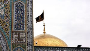 حرم مطهر رضوی در عزای امام صادق (ع) سیاهپوش شد