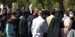 تجمع‌ جداگانه مهاجران حامی طالبان و احمد مسعود در مشهد